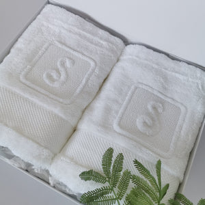 Personalised Luxury Bath Towels - Twin Set