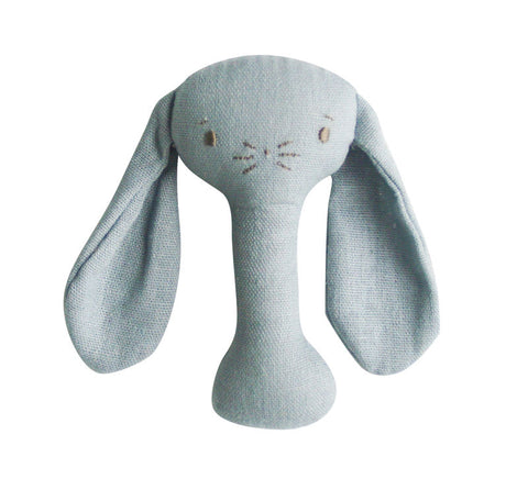 Bobby Bunny Stick Rattle Grey Linen