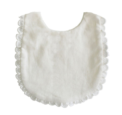 Alimrose Sophie Bib ~ Ivory Linen