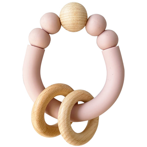 Remy Beechwood Silicone Teether - Petal