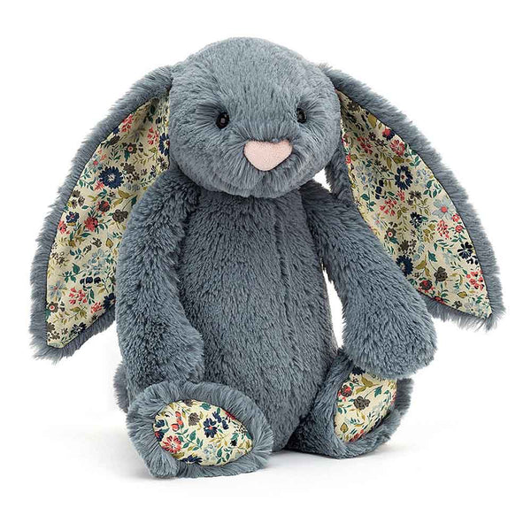 Jellycat Bashful Bunny Blossom Dusky Blue  30cm Personalised