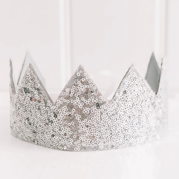 Alimrose Sequin Crown- Silver